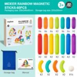Rainbow Magnetic Sticks - 60pcs - Image 8